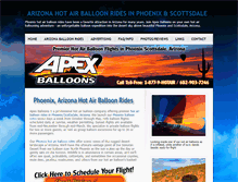 Tablet Screenshot of phoenixballoonrides.com